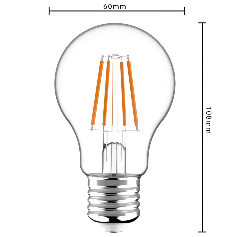 Produktabbildung Nr. 4: LED Filament Leuchtmittel - Klassisch A60 E27 4,5W 470lm 2700K klar 330°