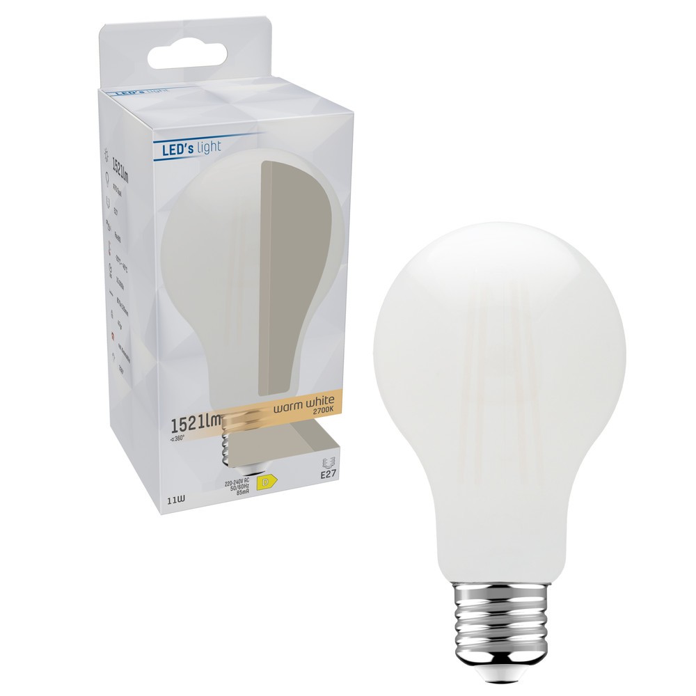 Produktabbildung Nr. 2: LED Filament Leuchtmittel - Klassisch A70 E27 11W 1521lm 2700K opal 330°