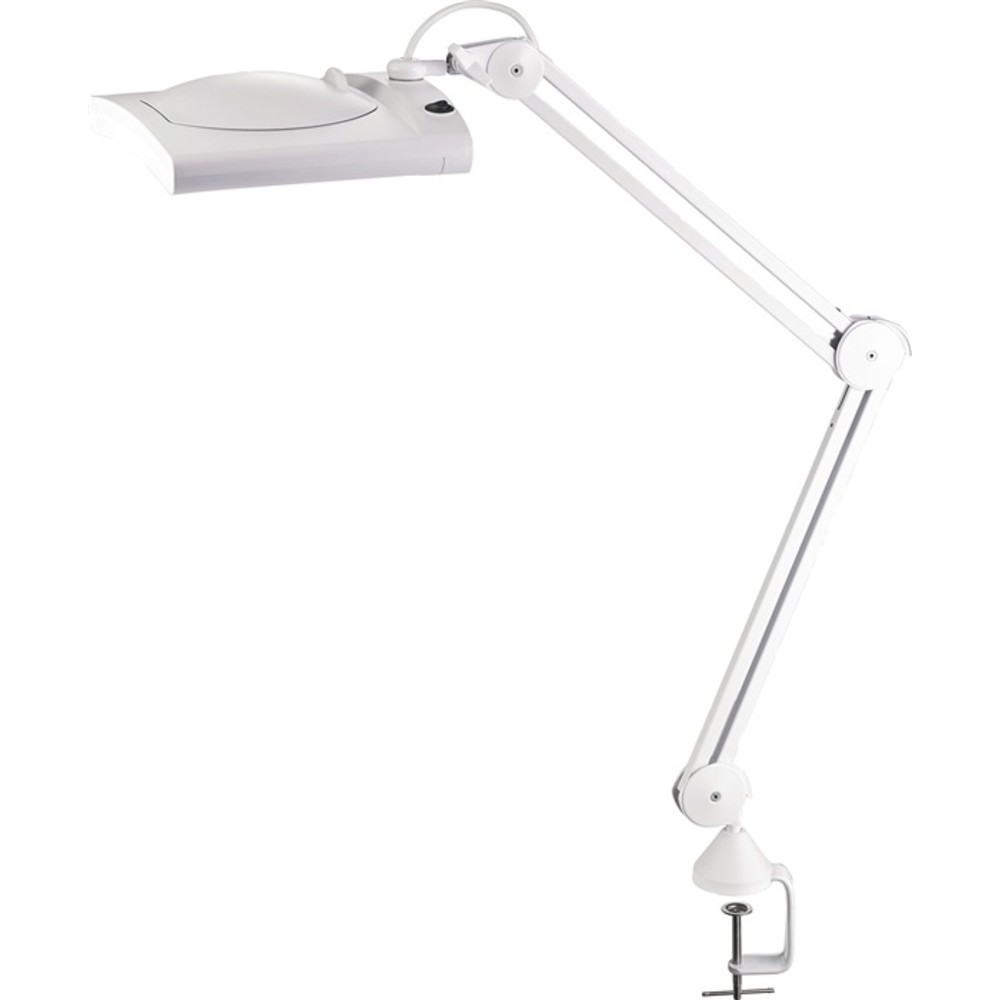 Produktabbildung Nr. 3: LED-Lupenleuchte Glaslinse 190,5mm (7,5 ") Tischklemme weiß Abdeckung,ecki. Kopf