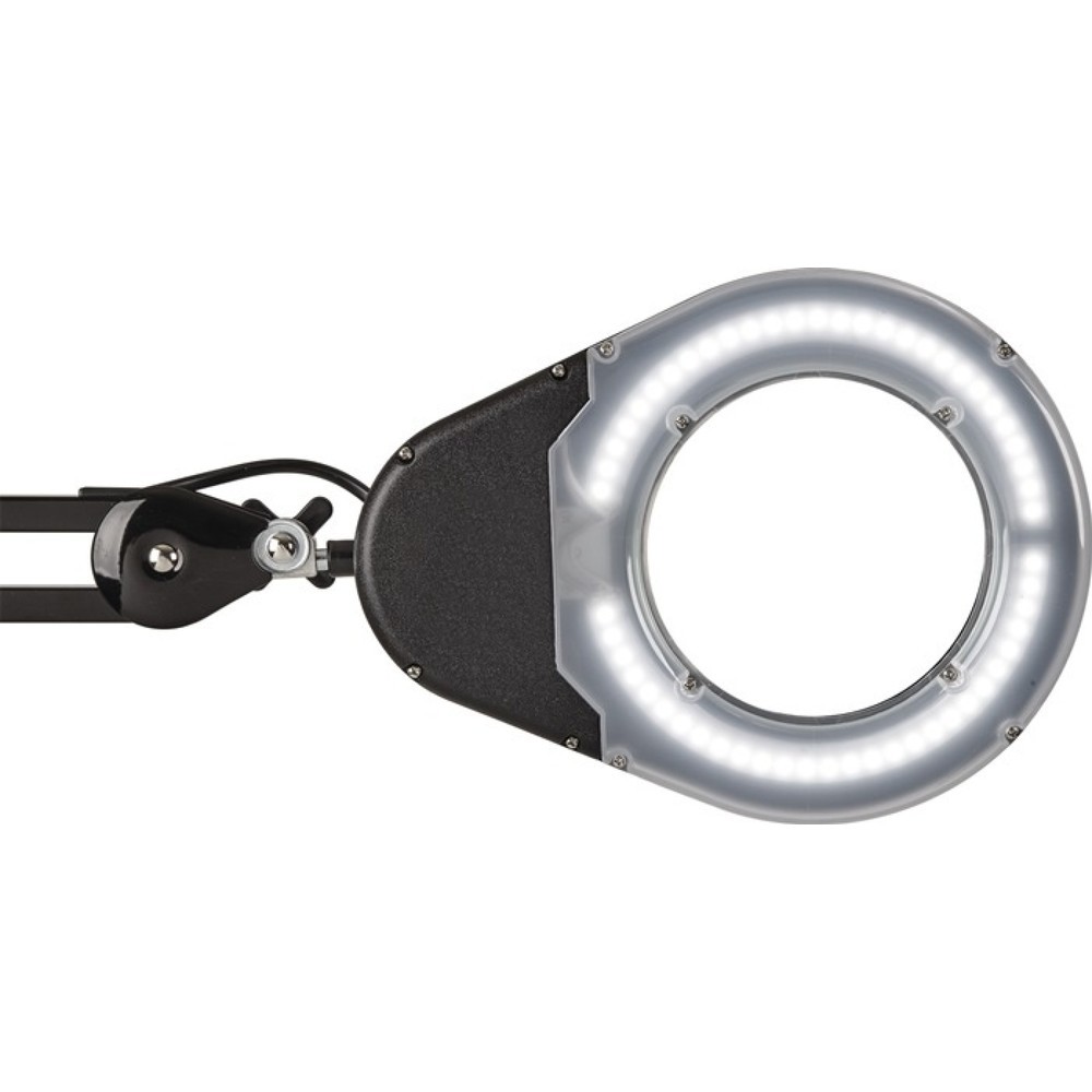 Produktabbildung Nr. 5: LED-Lupenleuchte, Tischklemme, Glaslinse 127 (5 ″), weiß mit Abdeckung, runder Kopf