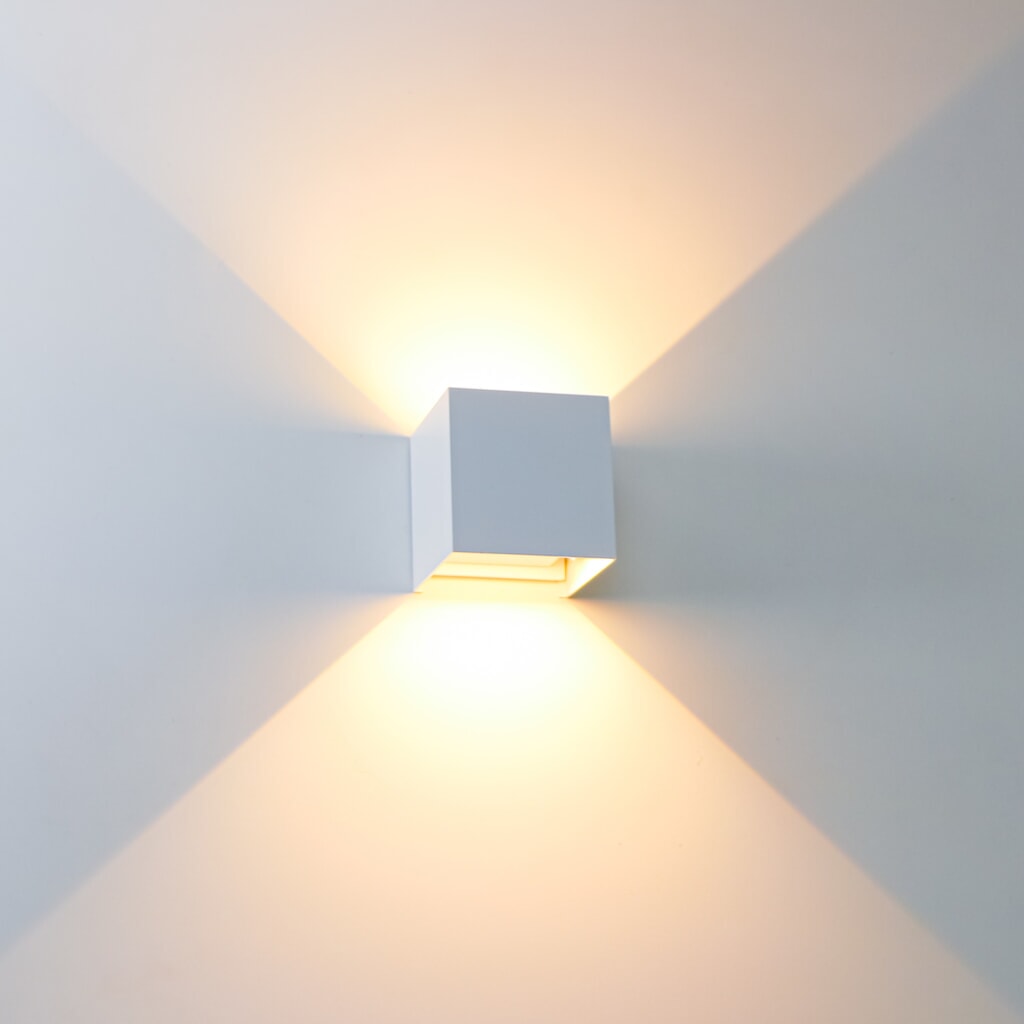 LED Outdoor-Wandleuchte Amarillo - 6W 450lm 2700K IP65 - weiß Produktabbildung Nr. 2: LED Outdoor-Wandleuchte Amarillo - 6W 450lm 2700K IP65 - weiß