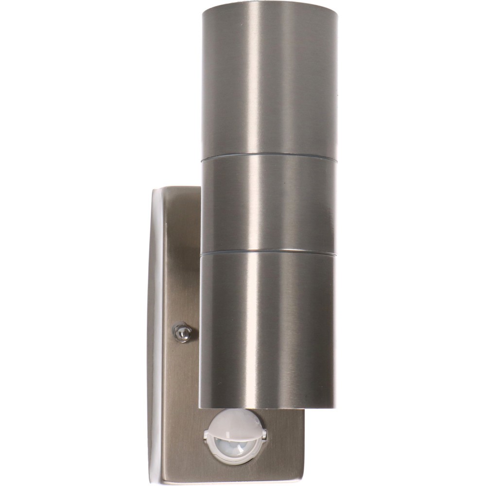 Produktabbildung: LED Outdoor-Wandleuchte Calabar - 2xGU10 IP44 Sensor - rostfreier Stahl
