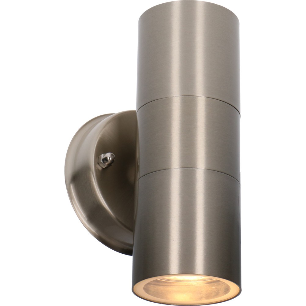 Produktabbildung: LED Outdoor-Wandleuchte Kopenhagen - 2xGU10 IP44 - rostfreier Stahl