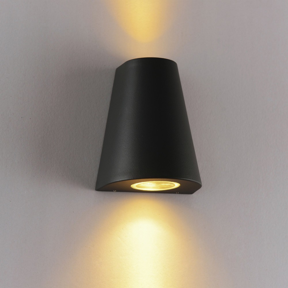 Produktabbildung Nr. 2: LED Outdoor-Wandleuchte Los Angeles - 2xGU10 IP44 - schwarz