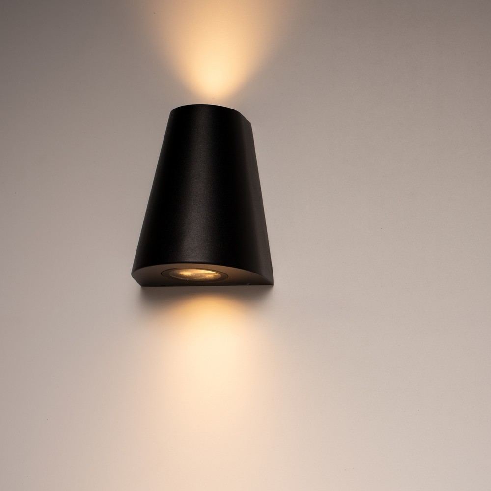 Produktabbildung Nr. 4: LED Outdoor-Wandleuchte Los Angeles - 2xGU10 IP44 - schwarz