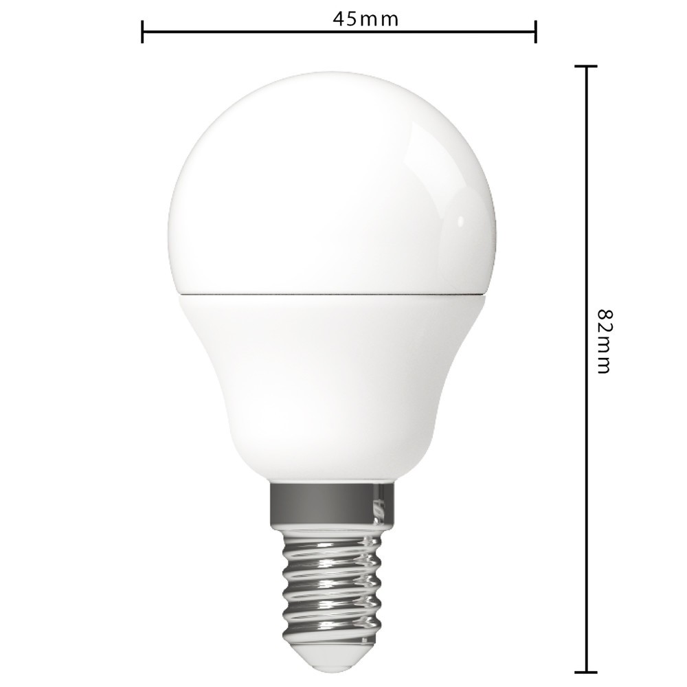Produktabbildung Nr. 5: LED SMD Leuchtmittel - Globe G45 E14 4,9W 470lm 2700K opal 150° - 3er-Sparpack