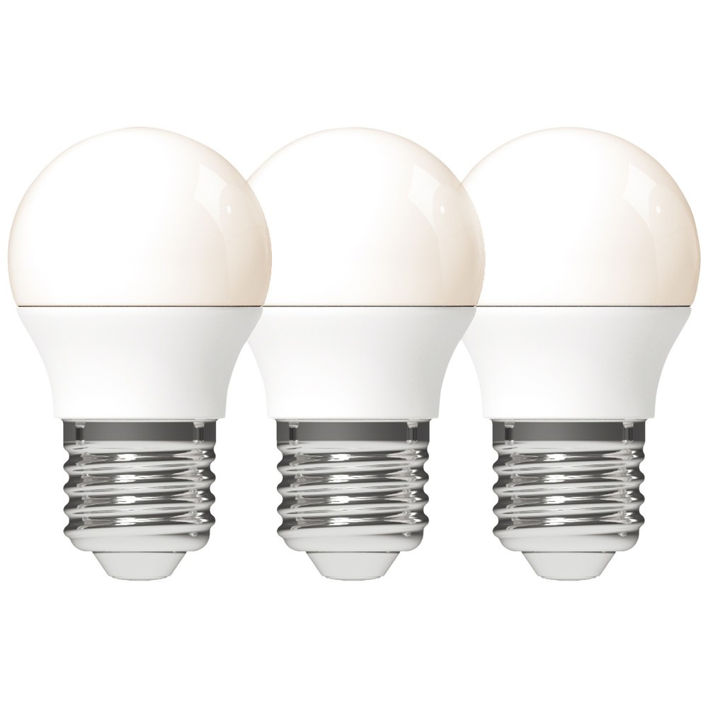 Produktabbildung Nr. 3: LED SMD Leuchtmittel - Globe G45 E27 4,9W 470lm 2700K opal 150° - 3er-Sparpack