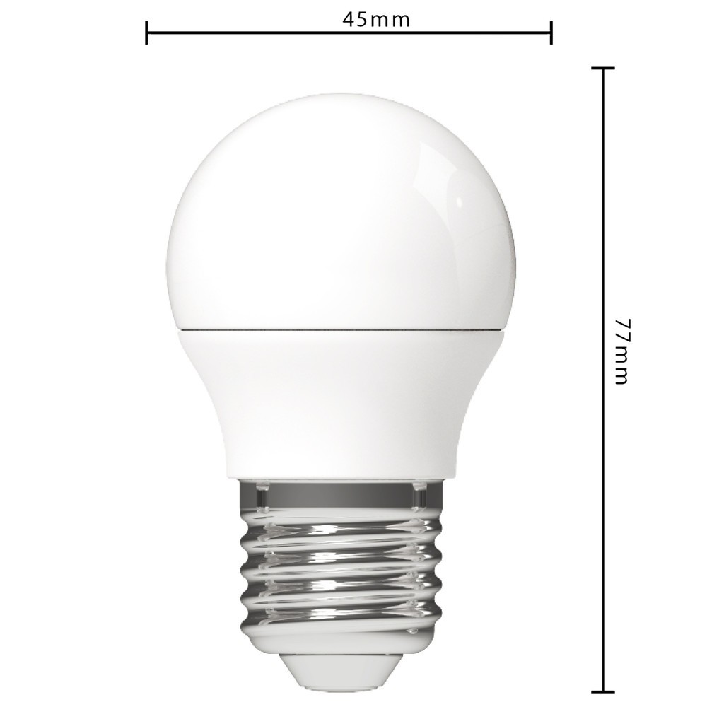 Produktabbildung Nr. 5: LED SMD Leuchtmittel - Globe G45 E27 4,9W 470lm 2700K opal 150° - 3er-Sparpack
