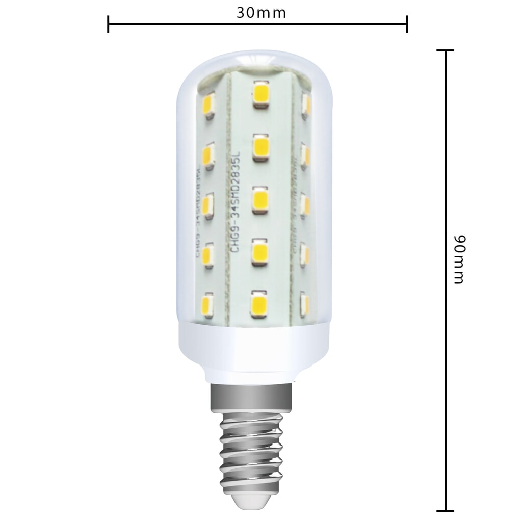 LED SMD Leuchtmittel - Kapsel T30 E14 4W 400lm 2700K CRI97 klar 320° Produktabbildung Nr. 4: LED SMD Leuchtmittel - Kapsel T30 E14 4W 400lm 2700K CRI97 klar 320°