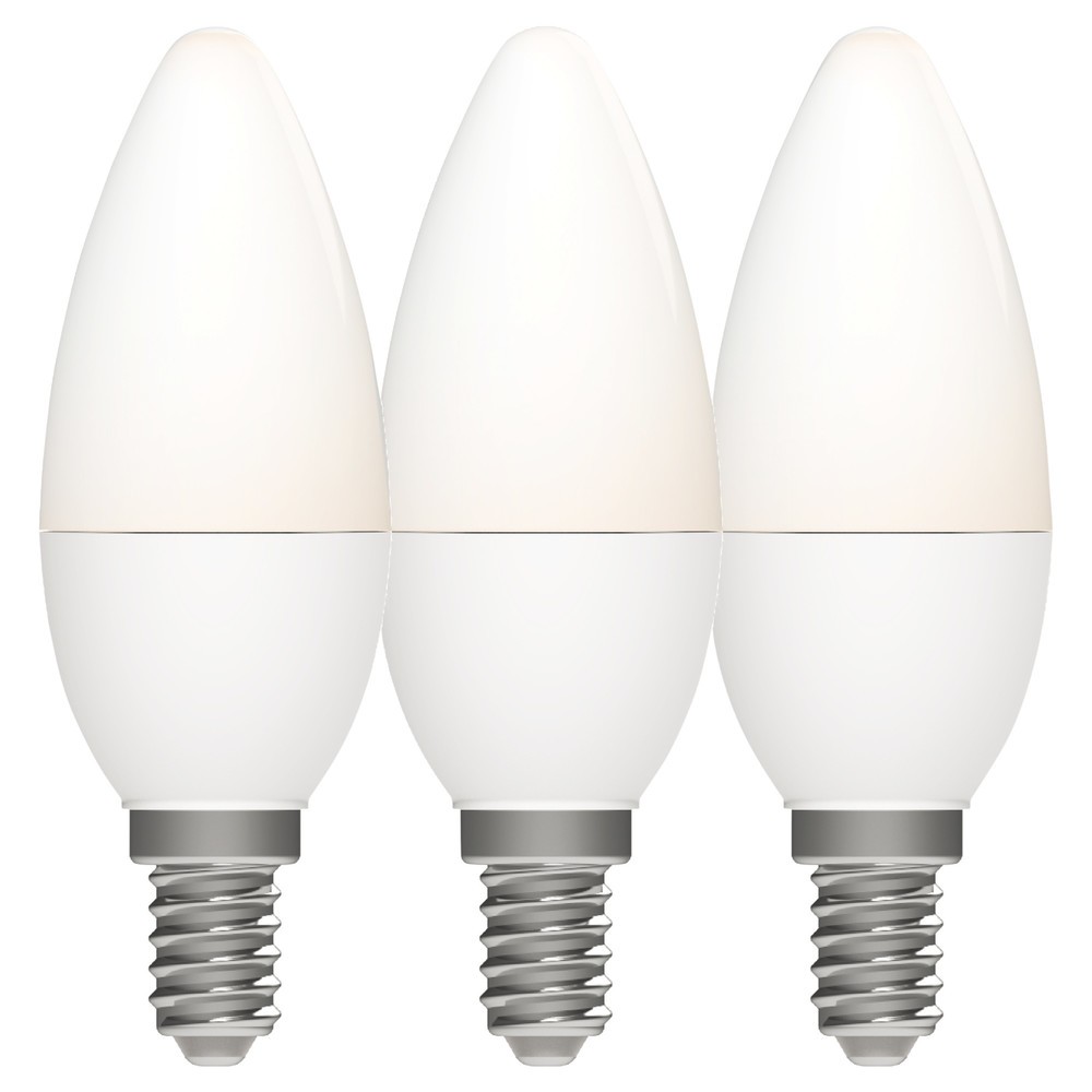 Produktabbildung Nr. 3: LED SMD Leuchtmittel - Kerze C35 E14 4,9W 470lm 2700K opal 240° - 3er-Sparpack