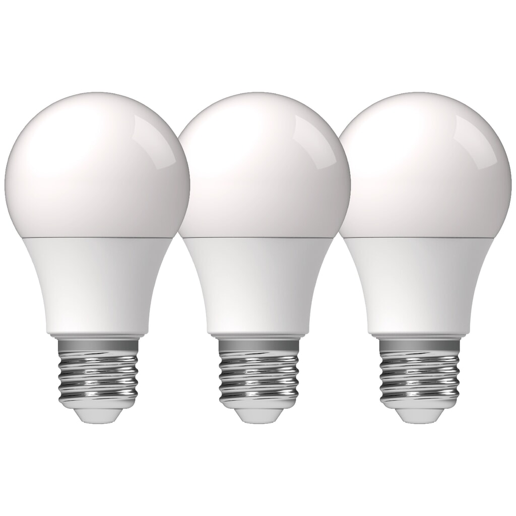 LED SMD Leuchtmittel - Klassisch A60 E27 13W 1521lm 2700K opal 180° - 3er-Sparpack Produktabbildung Nr. 1: LED SMD Leuchtmittel - Klassisch A60 E27 13W 1521lm 2700K opal 180° - 3er-Sparpack