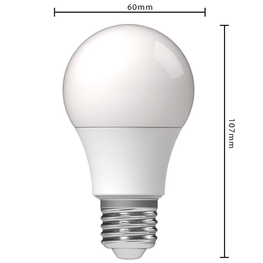 Produktabbildung Nr. 2: LED SMD Leuchtmittel - Klassisch A60 E27 8W 806lm 4000K opal 180° - 3er-Sparpack