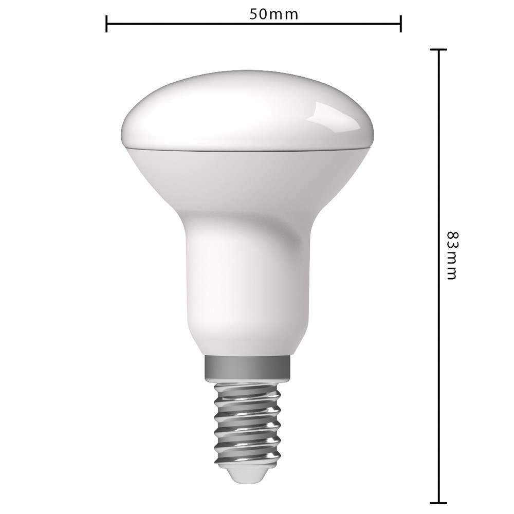 Produktabbildung Nr. 2: LED SMD Leuchtmittel - Pilzkopf R50 E14 4,9W 470lm 2700K opal 120°