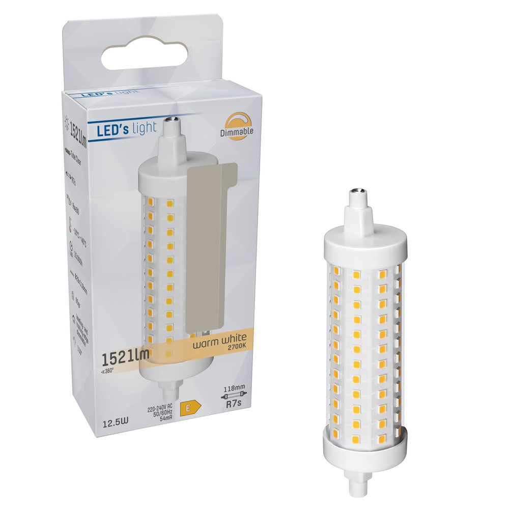 Produktabbildung Nr. 2: LED SMD Leuchtmittel - Röhre R7s 12,5W 1521lm 2700K klar 110° dimmbar
