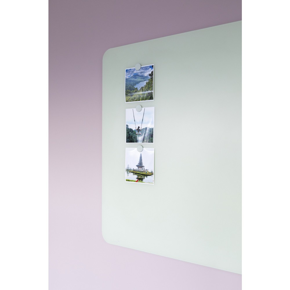 Produktabbildung Nr. 5: Legamaster Glasboard aus Sicherheitsglas, matt, magnethaftend, HxB 900 x 1.200 mm, salbeigrün, Ecken abgerundet
