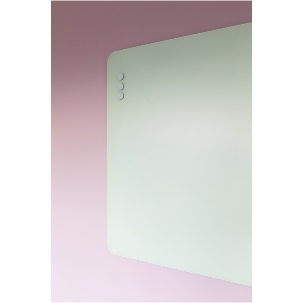 Produktabbildung Nr. 7: Legamaster Glasboard aus Sicherheitsglas, matt, magnethaftend, HxB 900 x 1.200 mm, salbeigrün, Ecken abgerundet