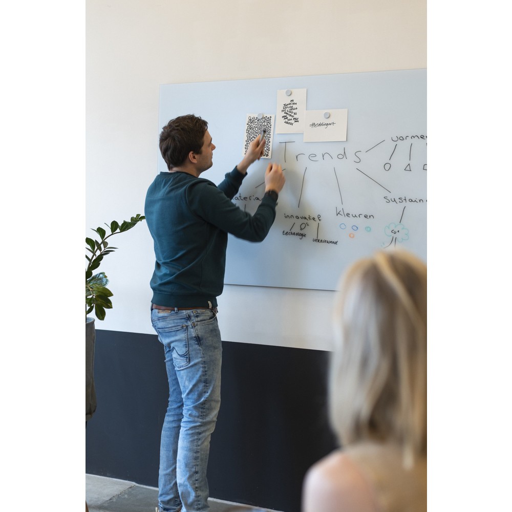 Produktabbildung Nr. 3: Legamaster Glasboard aus Sicherheitsglas, matt, magnethaftend, HxB 900 x 1.200 mm, hellblau