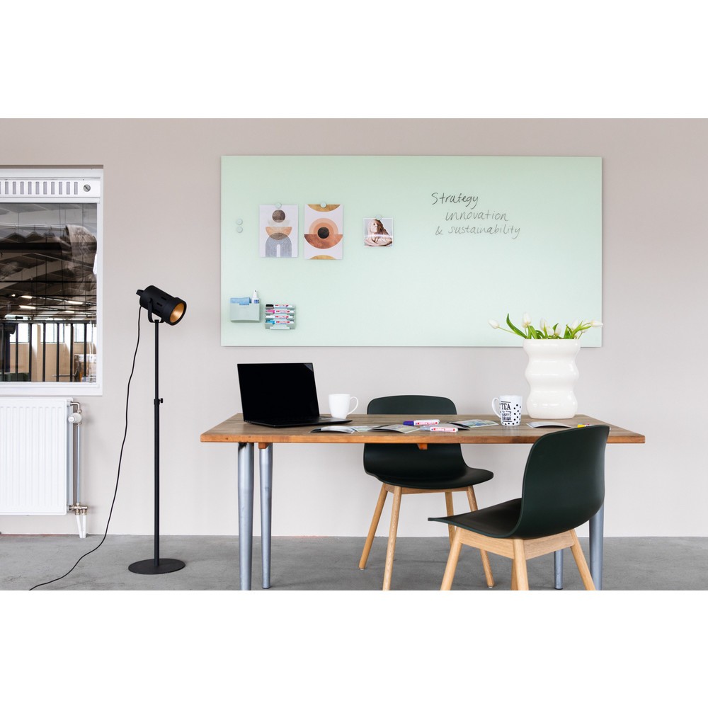 Produktabbildung Nr. 2: Legamaster Glasboard aus Sicherheitsglas, matt, magnethaftend, HxB 900 x 1.200 mm, salbeigrün