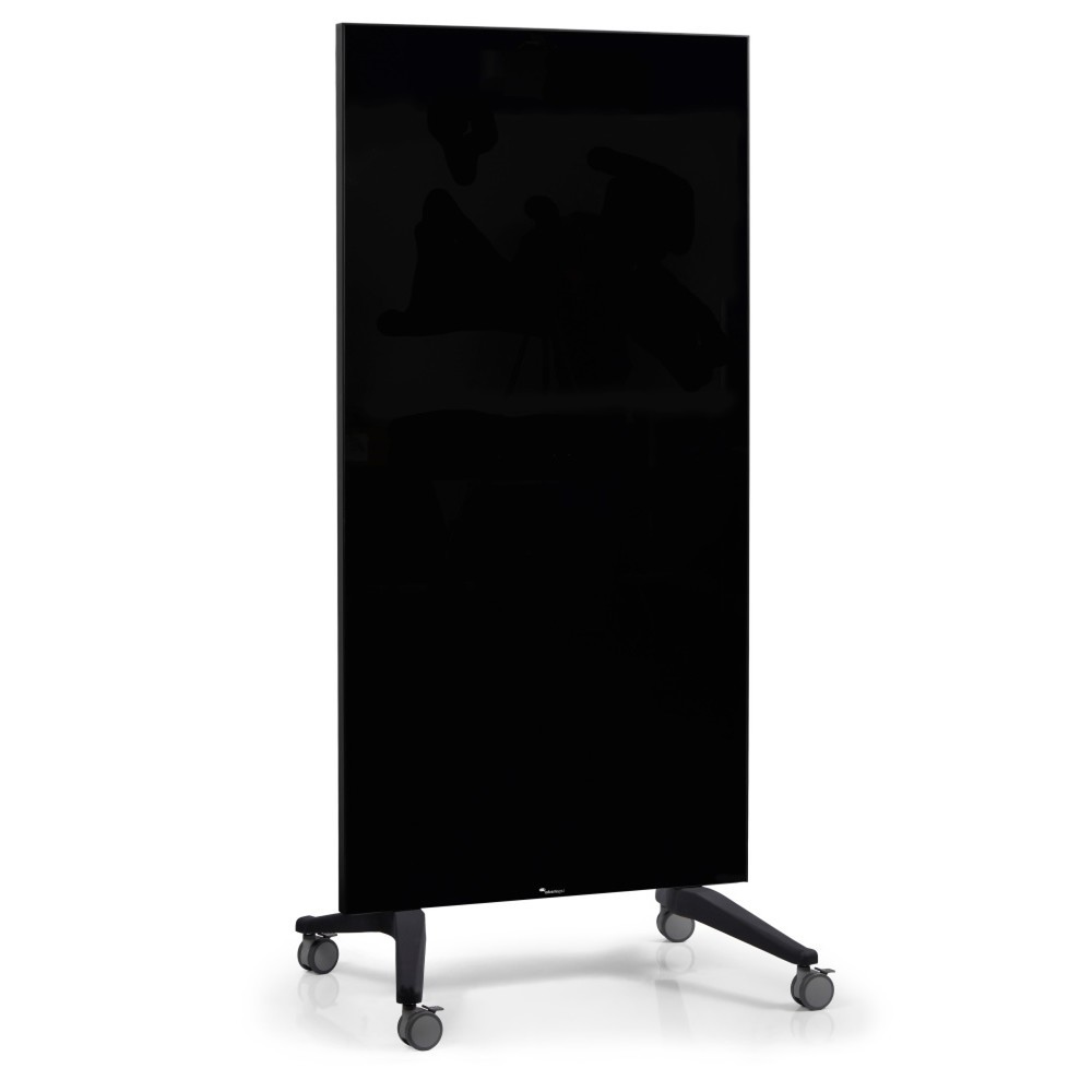 Produktabbildung: Legamaster Mobiles Glasboard, magnethaftend, HxB 1.750 x 900 mm, schwarz