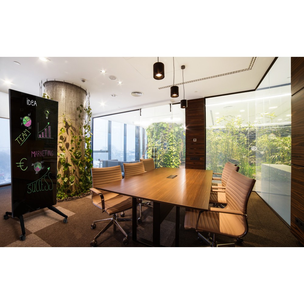 Produktabbildung Nr. 8: Legamaster Mobiles Glasboard, magnethaftend, HxB 1.750 x 900 mm, schwarz