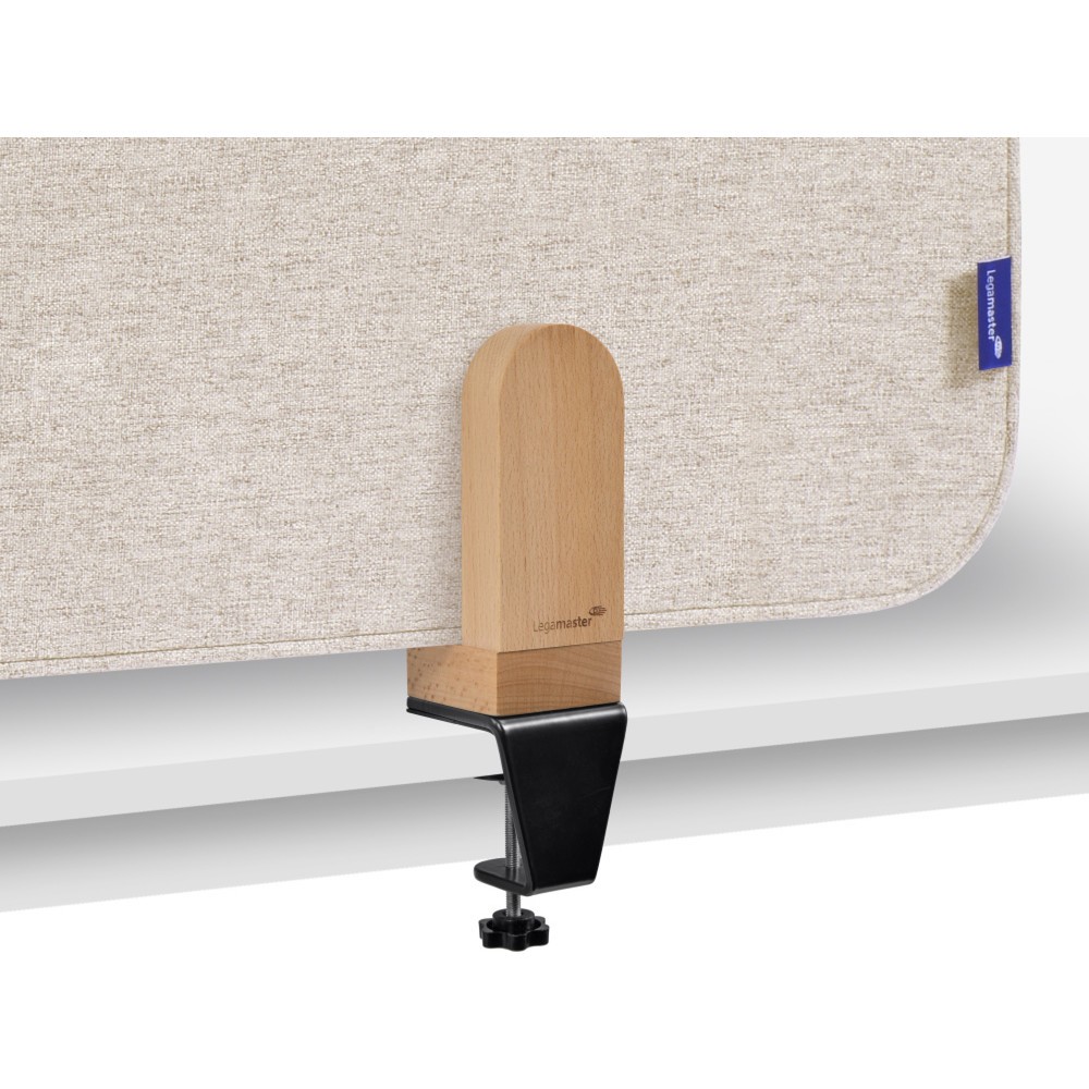 Produktabbildung Nr. 2: Legamaster Textil-Tischtrennwand ELEMENTS, schallabsorbierend, mit Tischklemmen, HxB 600 x 1.200 mm, beige