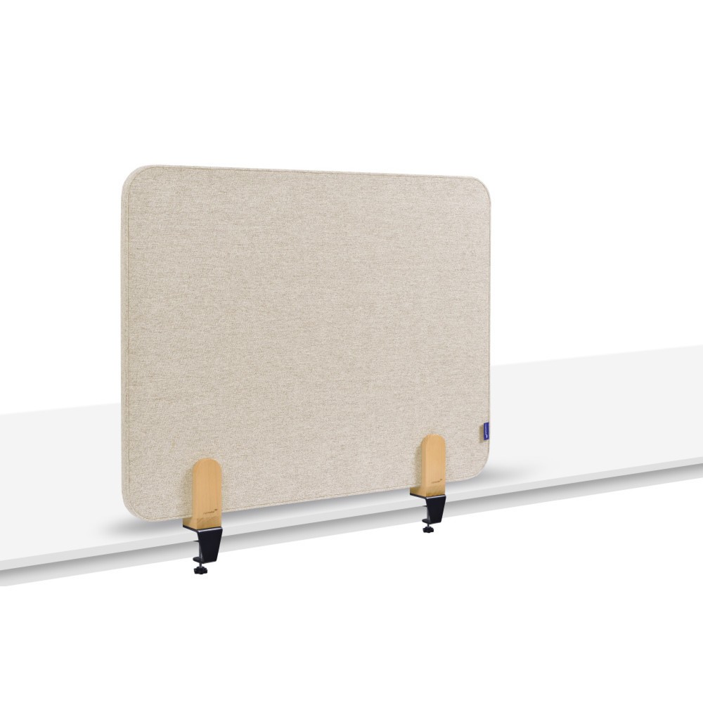 Produktabbildung Nr. 1: Legamaster Textil-Tischtrennwand ELEMENTS, schallabsorbierend, mit Tischklemmen, HxB 600 x 800 mm, beige
