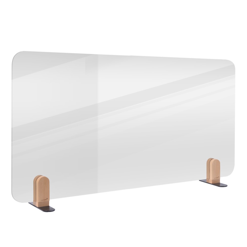 Produktabbildung: Legamaster Tischtrennwand ELEMENTS, aus Acrylglas, mit Stellfüßen, HxB 600 x 1.200 mm