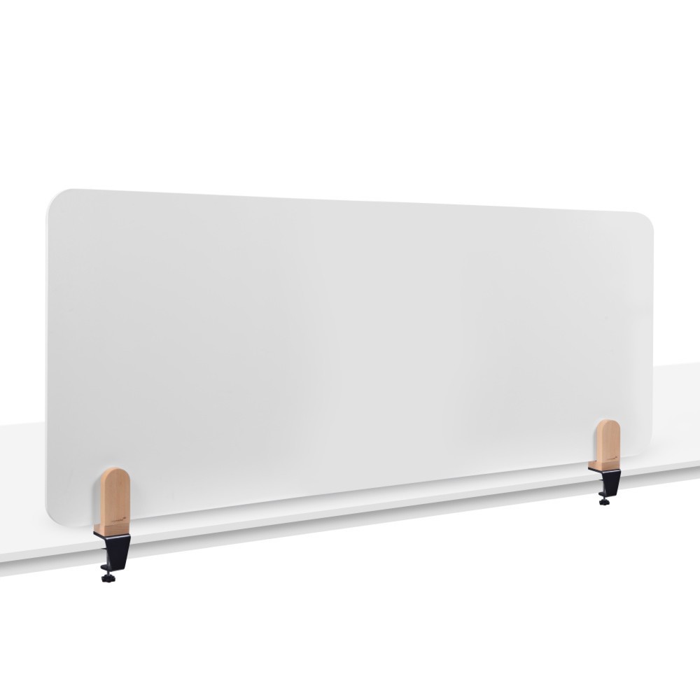 Produktabbildung: Legamaster Tischtrennwand ELEMENTS, mit Whiteboard-Oberfläche, mit Tischklemmen, HxB 600 x 1.600 mm