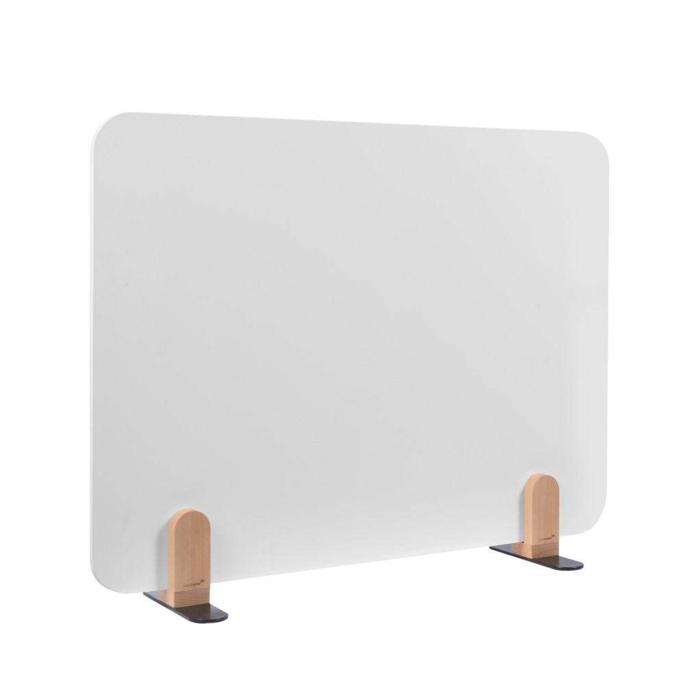 Produktabbildung: Legamaster Tischtrennwand ELEMENTS, mit Whiteboard-Oberfläche, mit Stellfüßen, HxB 600 x 800 mm