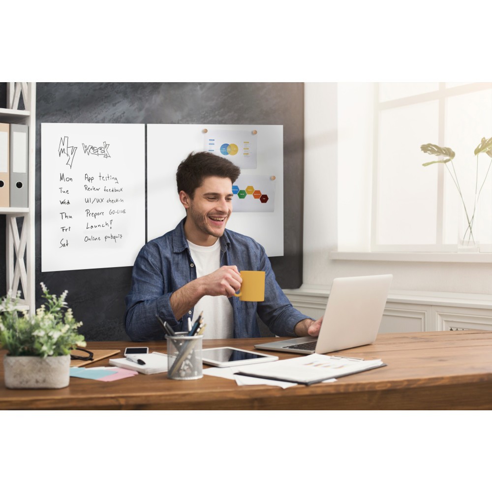 Produktabbildung Nr. 5: Legamaster Whiteboard BOARD-UP, magnethaftend, HxB 750 × 750 mm