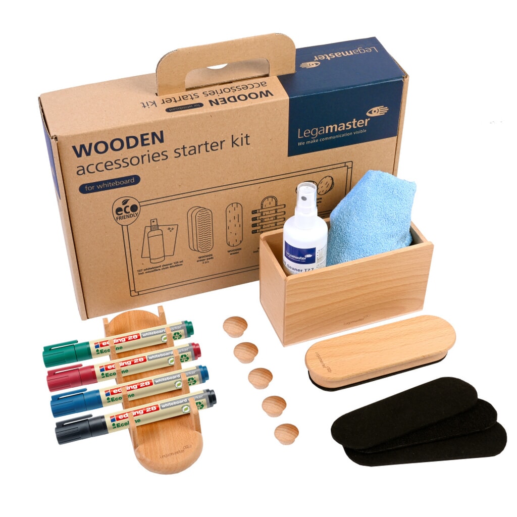Legamaster Zubehörtset WOODEN, für Whiteboards, 17-teilig Produktabbildung: Legamaster Zubehörtset WOODEN, für Whiteboards, 17-teilig