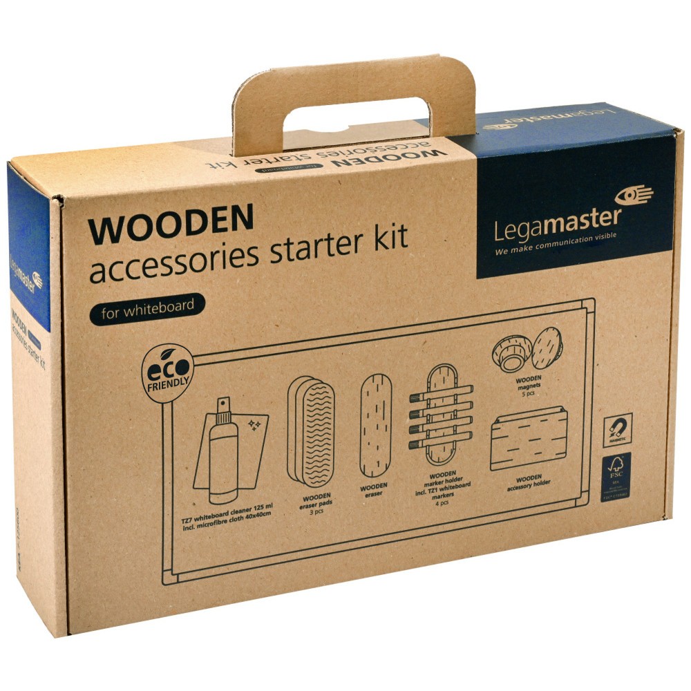 Produktabbildung Nr. 4: Legamaster Zubehörtset WOODEN, für Whiteboards, 17-teilig