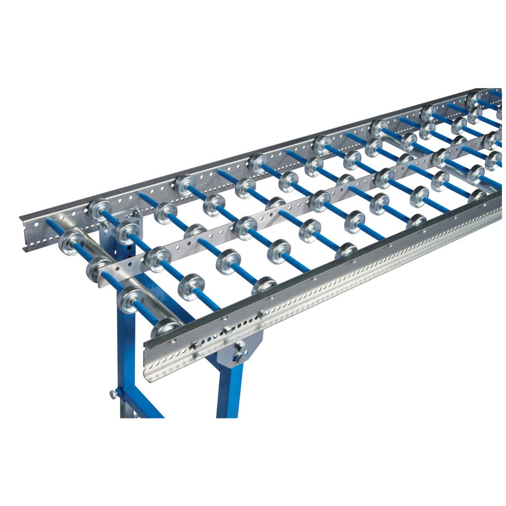 Produktabbildung: Leicht-Röllchenbahn, Stahlröllchen, Ø 48 mm, LxB 2.000 x 600 mm, Achsabstand 150 mm