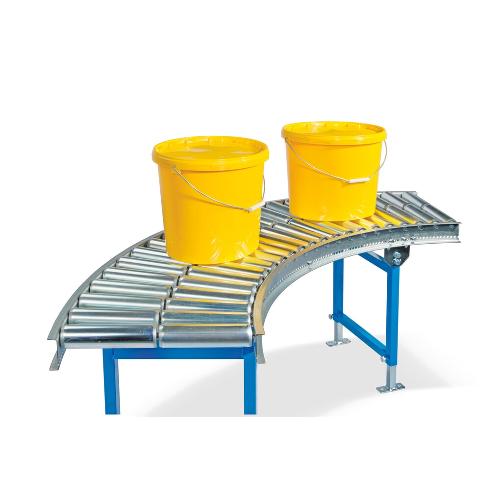 Produktabbildung Nr. 2: BLUME Leicht-Rollenbahn, 45˚ Kurve, Stahlrollen, Ø 50 mm, Bahnbreite 400 mm, Achsabstand 75 mm