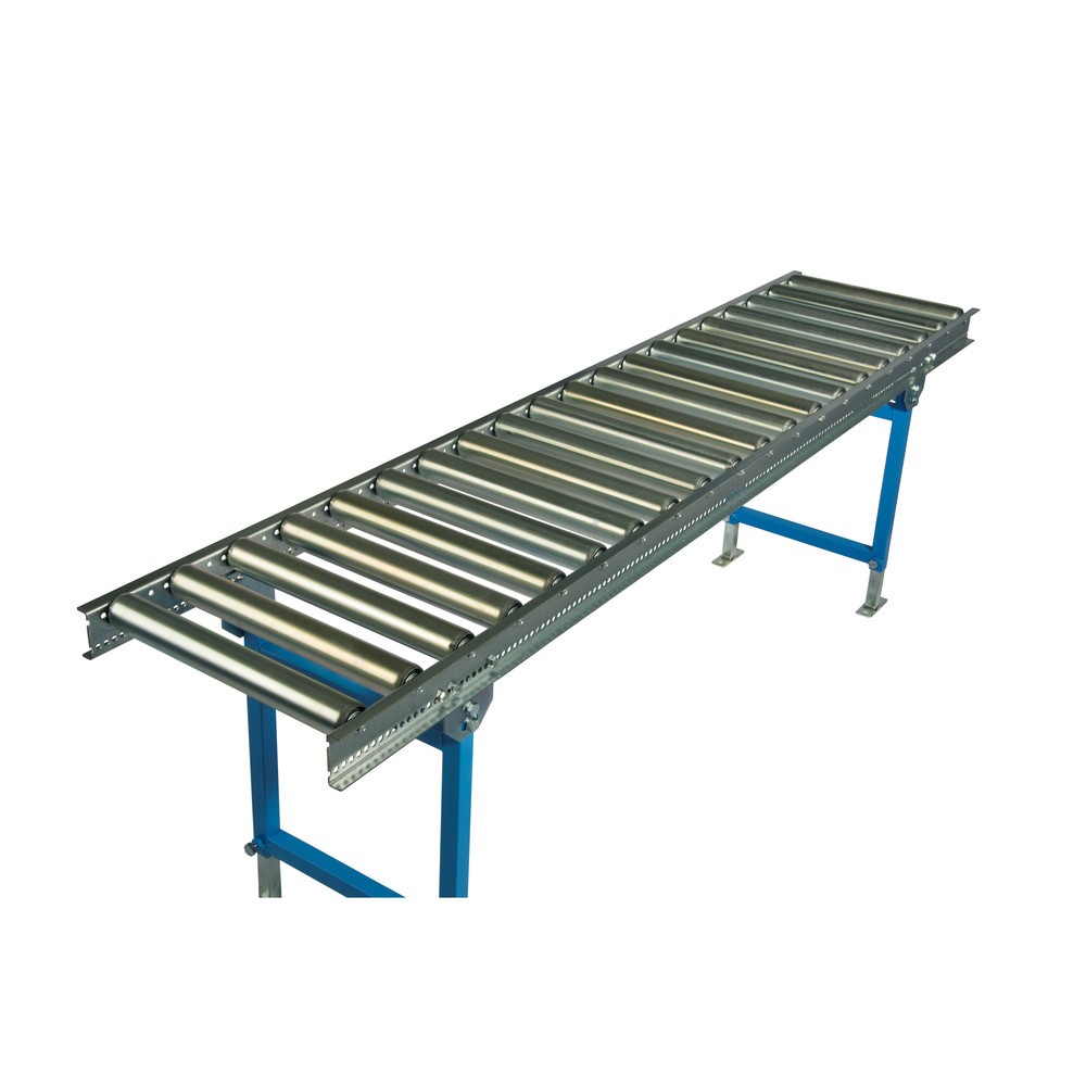 Produktabbildung Nr. 2: Leicht-Rollenbahnen, Stahlrollen, Ø 50 mm, Bahnlänge 1 m Bahnbreite 600 mm, Achsabstand 100 mm