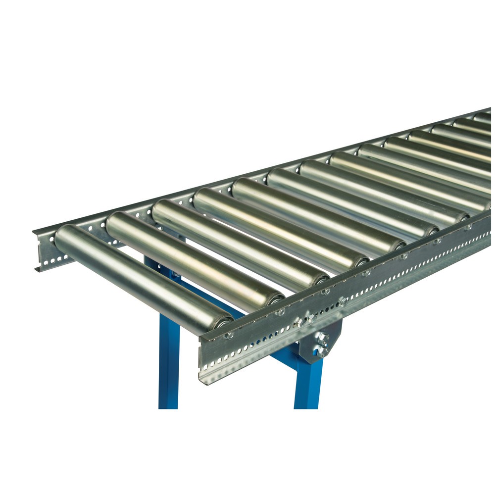 Produktabbildung Nr. 1: Leicht-Rollenbahnen, Stahlrollen, Ø 50 mm, Bahnlänge 1 m Bahnbreite 600 mm, Achsabstand 100 mm