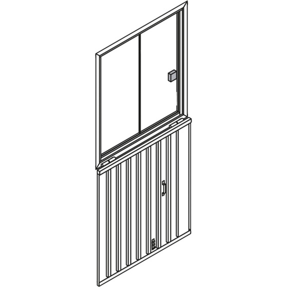 Produktabbildung Nr. 2: Leichtmetall Schiebefenster mit Sicherheitsglas für FLADAFI® Materialcontainer