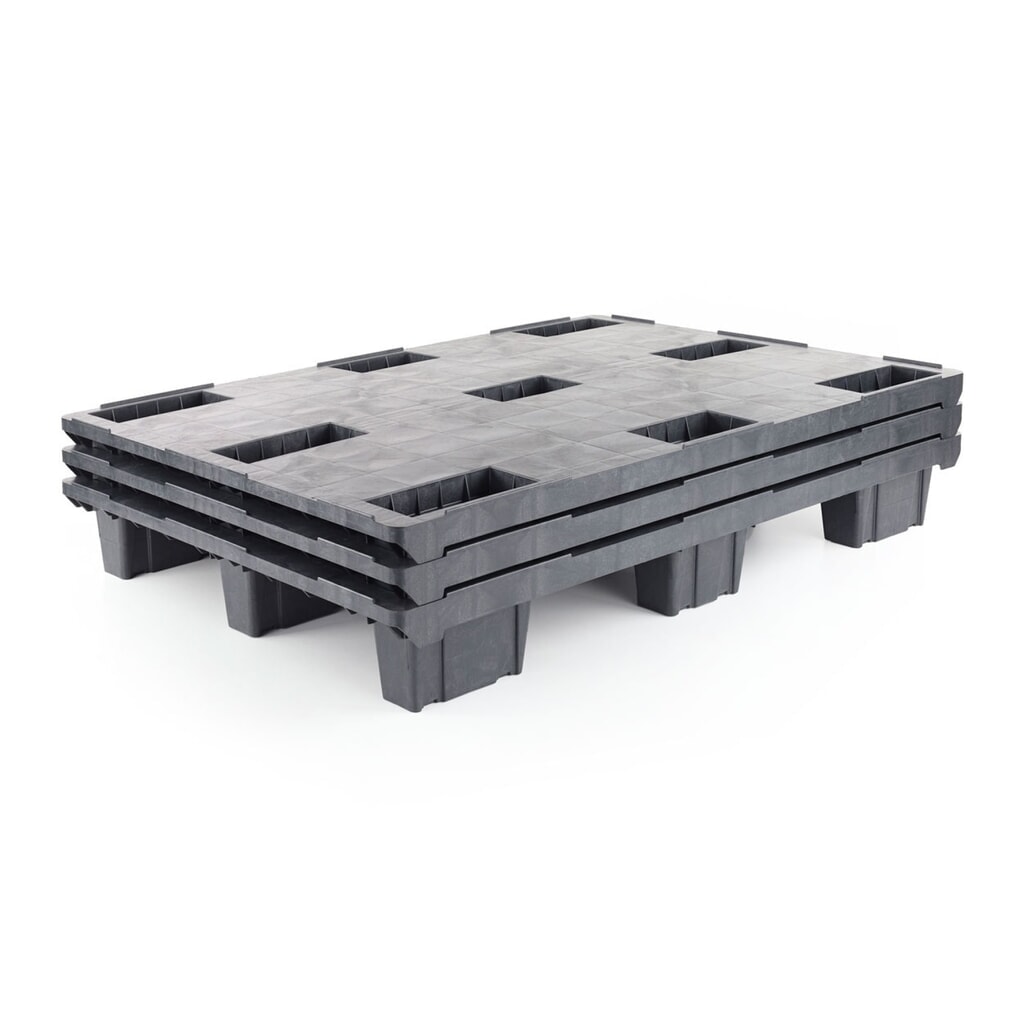 Leichtpalette aus Kunststoff, 1200x800x155 mm Produktabbildung Nr. 3: Leichtpalette aus Kunststoff, 1200x800x155 mm