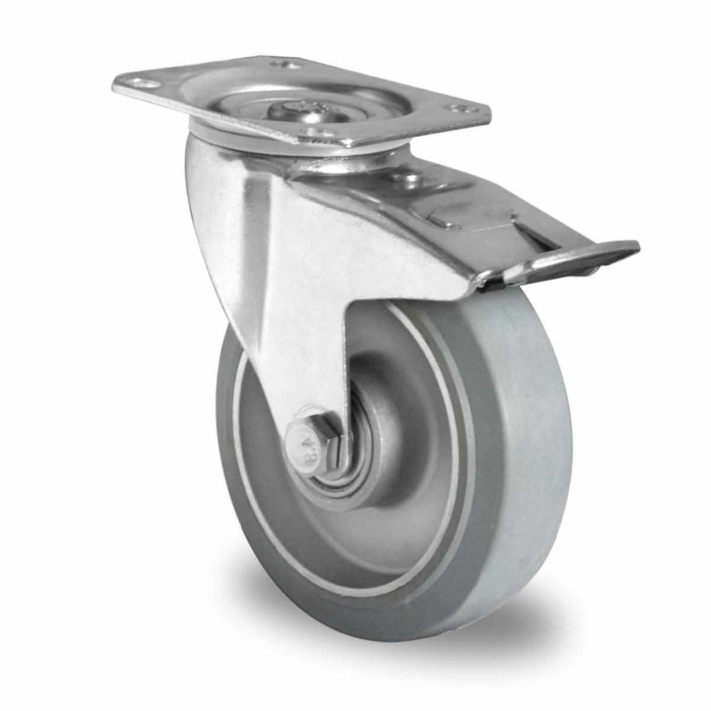 Produktabbildung: Lenkrolle mit Totalfeststeller ø 125 mm Serie AAE2 Doppelkugellager
