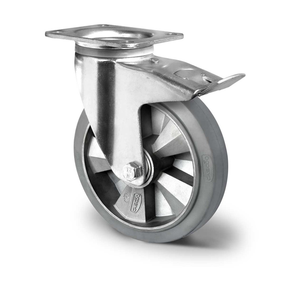 Produktabbildung: Lenkrolle mit Totalfeststeller ø 125 mm Serie BAF2 Doppelkugellager