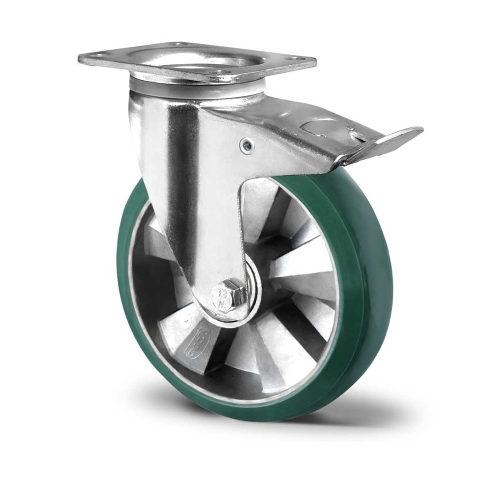 Produktabbildung: Lenkrolle mit Totalfeststeller ø 125 mm Serie BAX7 Doppelkugellager