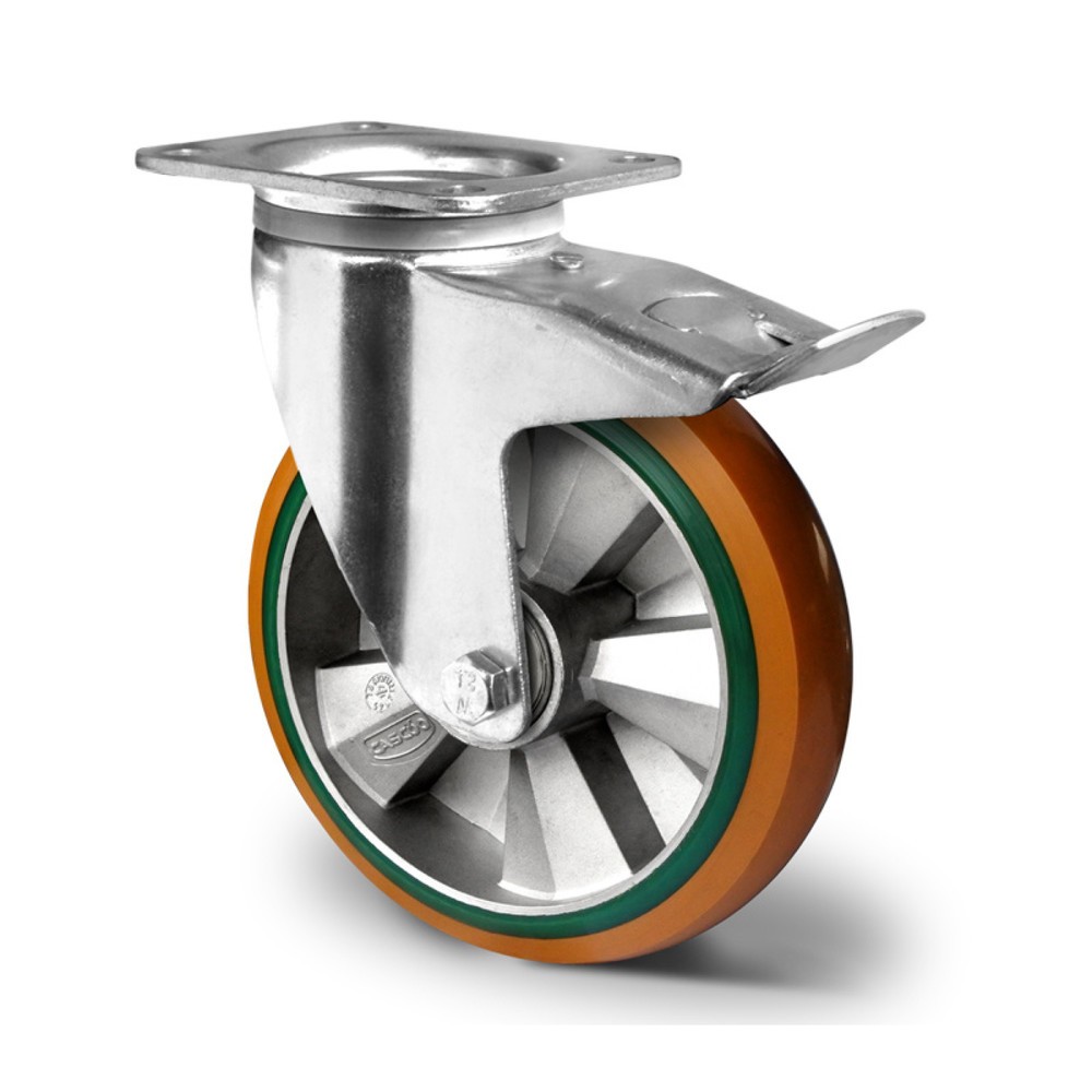 Produktabbildung: Lenkrolle mit Totalfeststeller ø 125 mm Serie BAY5 Doppelkugellager