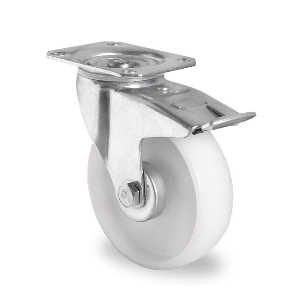 Lenkrolle mit Totalfeststeller ø 150 mm Serie P0P0 Rollenlager Produktabbildung: Lenkrolle mit Totalfeststeller ø 150 mm Serie P0P0 Rollenlager
