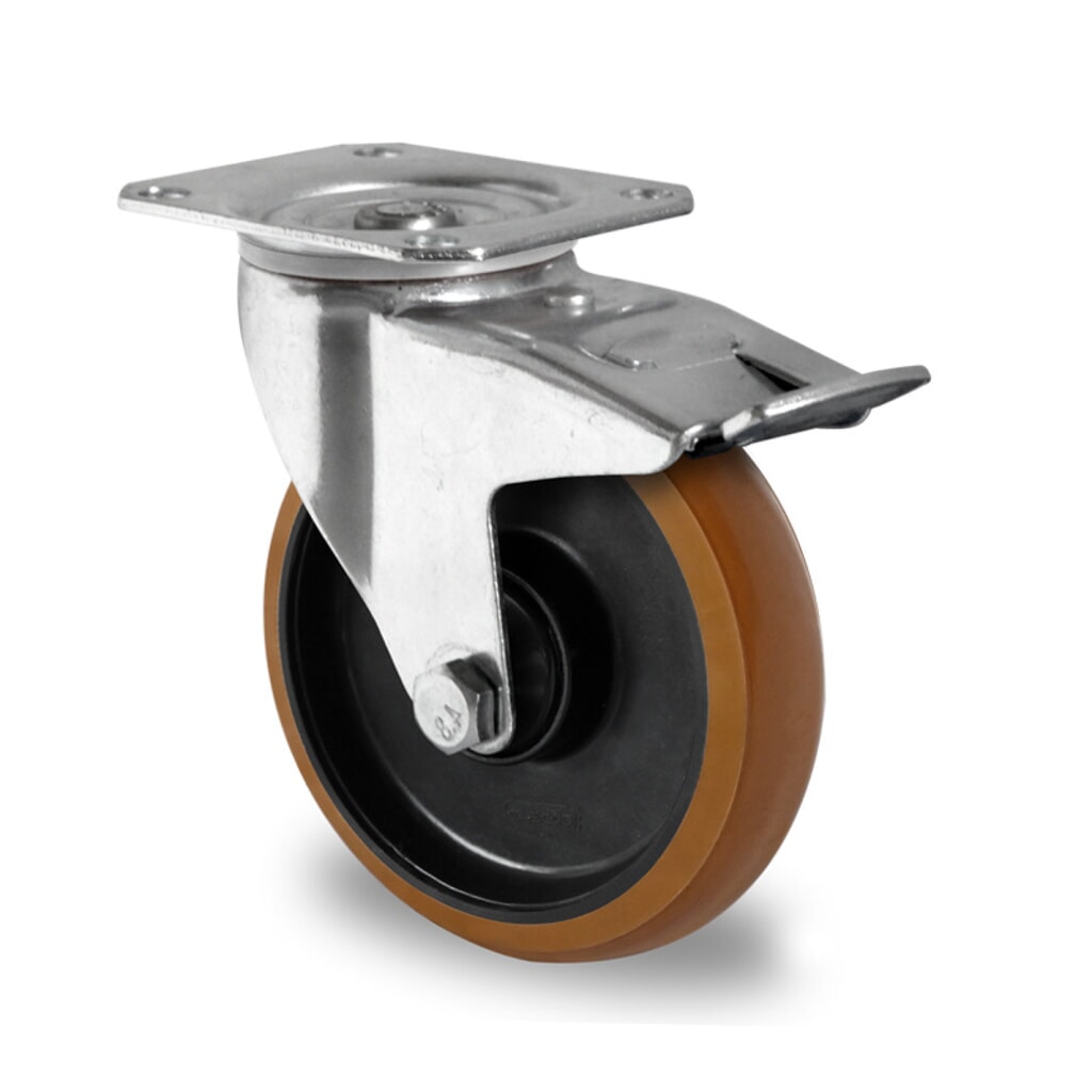 Lenkrolle mit Totalfeststeller ø 100 mm Serie N4B5 Kugellager Produktabbildung: Lenkrolle mit Totalfeststeller ø 100 mm Serie N4B5 Kugellager