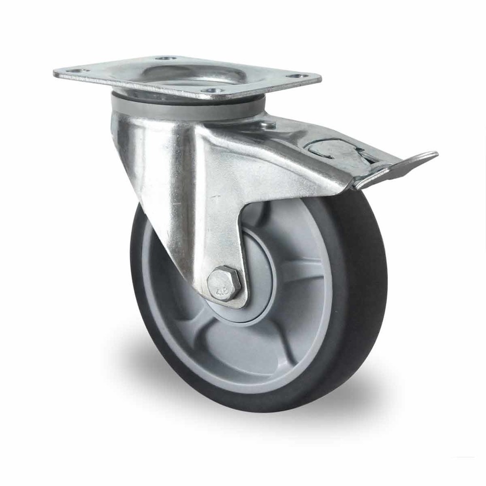 Produktabbildung: Lenkrolle mit Totalfeststeller ø 125 mm Serie P2G2 Kugellager