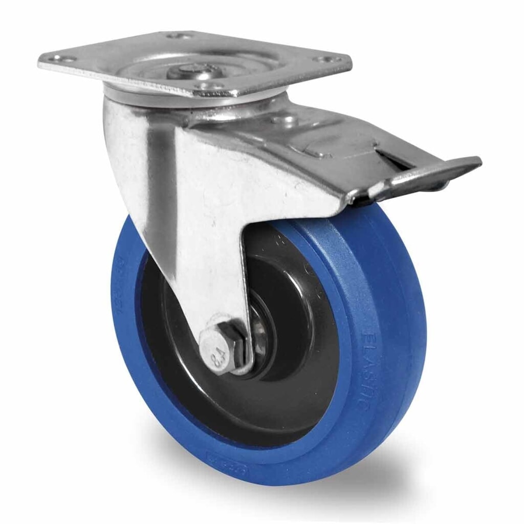 Lenkrolle mit Totalfeststeller ø 80 mm Serie R4E1 Kugellager Produktabbildung: Lenkrolle mit Totalfeststeller ø 80 mm Serie R4E1 Kugellager