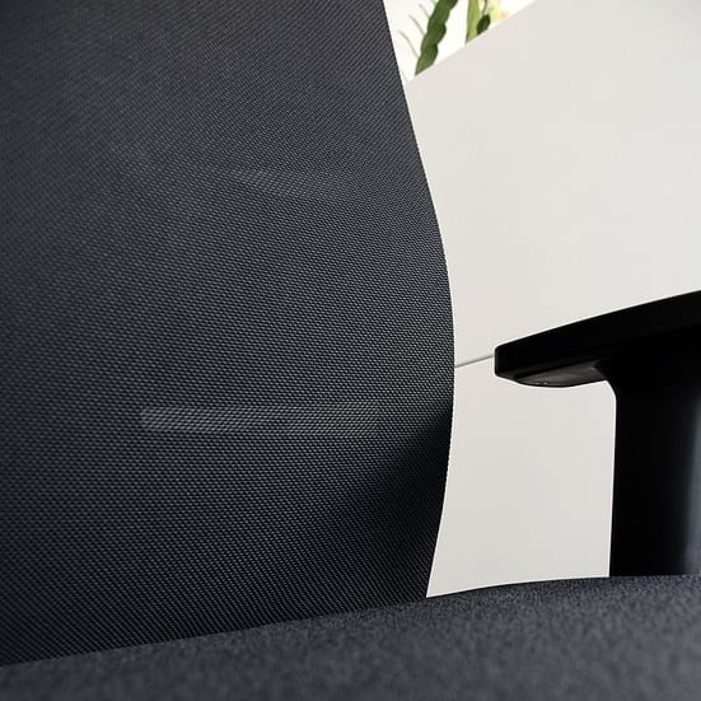 Produktabbildung Nr. 6: lento agilis matrix MT12 Bürostuhl, 100% Polyester, schwarzer Sitz, schwarze Rückenlehne