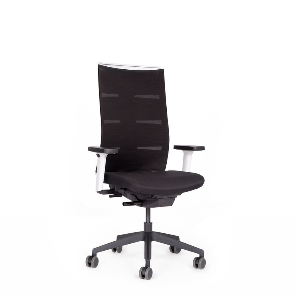 Produktabbildung: lento agilis matrix MT12 Bürostuhl, 100% Polyester, schwarzer Sitz, schwarz-weiße Rückenlehne