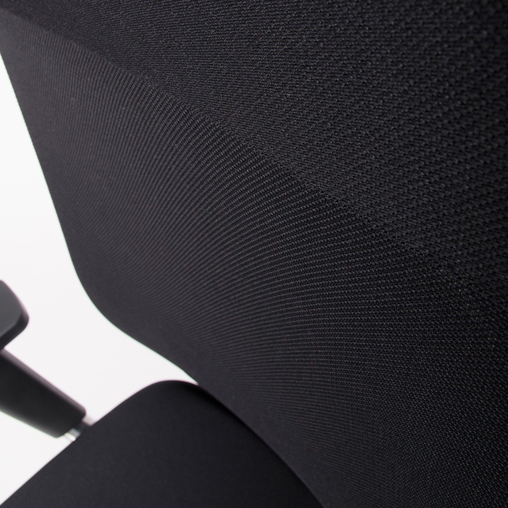 Produktabbildung Nr. 5: lento agilis matrix MT13 Bürostuhl, 100% Polyester, schwarzer Sitz, schwarze Rückenlehne, Aluminium-Fußkreuz
