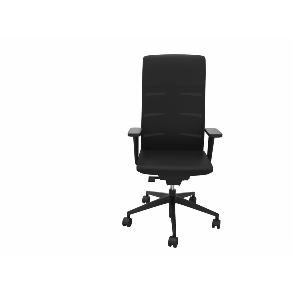 Produktabbildung: lento agilis matrix MT13 Bürostuhl, 100% Polyester, schwarzer Sitz, schwarze Rückenlehne, Kunststoff-Fußkreuz